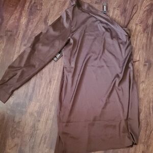 Express Asymmetrical Brown Dress